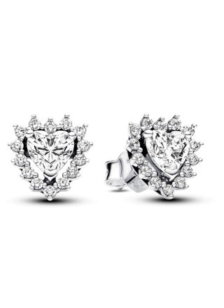 Pandora Timeless Sparkling Heart Halo Stud Earrings Sterling silver earrings 293097C01