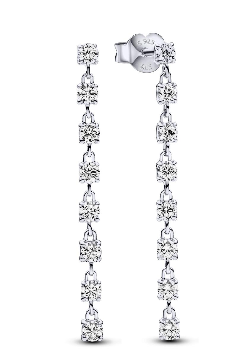 Pandora Timeless Sparkling Eight stones Sterling silver long