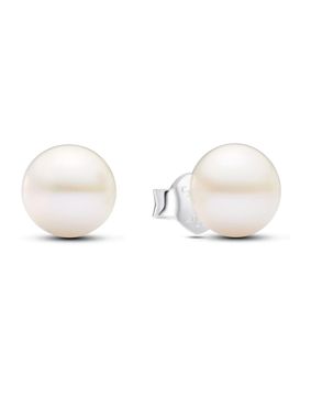 Pandora Timeless Sterling Silver white pearl earrings 7 mm 293169C01