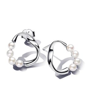 Pandora Essence Sterling silver pearl earrings 293276C01