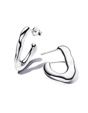 Pandora Essence Sterling silver Organically V-shaped hoop earrings 293290C00