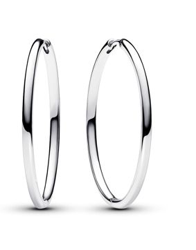Pandora Moments Sterling silver Charm 40 mm hoop earrings 293336C00