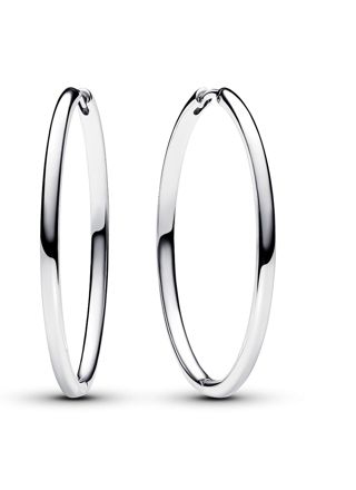 Pandora Moments Sterling silver Charm 40 mm hoop earrings 293336C00