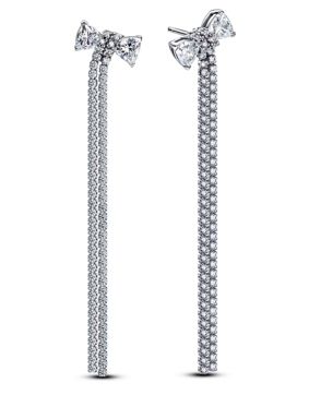 Pandora Timeless Pavé Bow Drop earrings 293544C01