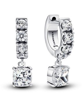 Pandora Timeless Pavé Dangle hoop earrings 293547C01