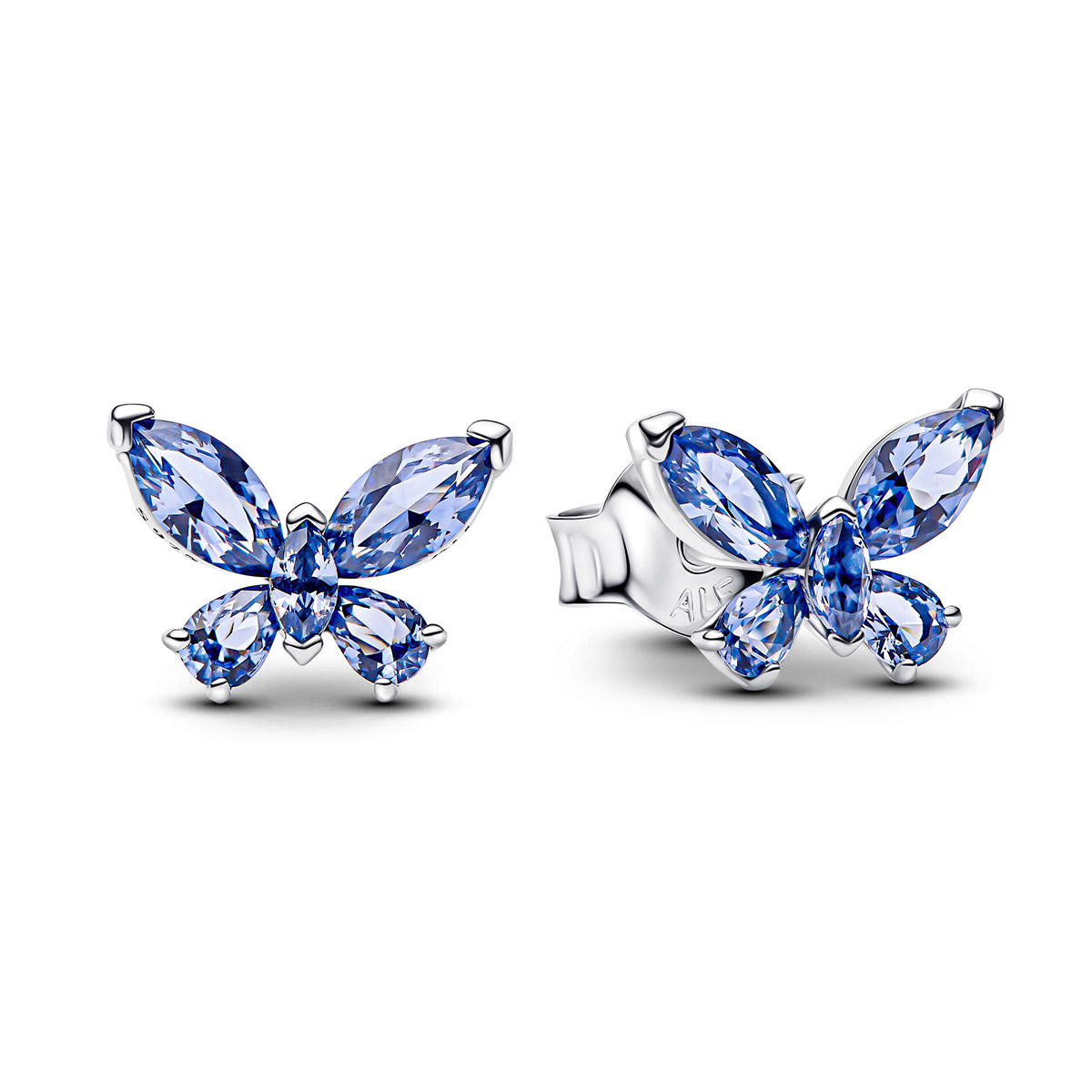 Pandora Timeless Blue Butterfly Silver Earrings 294230C01