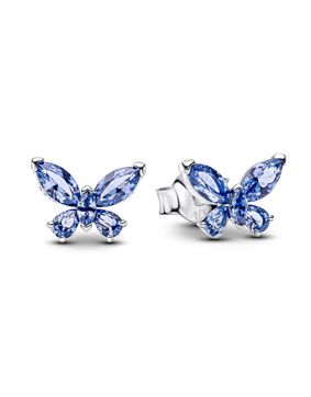 Pandora Timeless Blue Butterfly Silver Earrings 294230C01