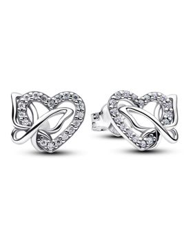 Pandora Moments heart earrings silver 294476C01