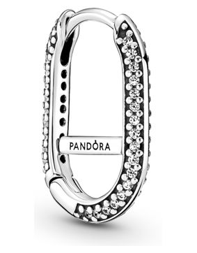 Pandora Me Earring Pavé Link Sterling Silver 299682C01