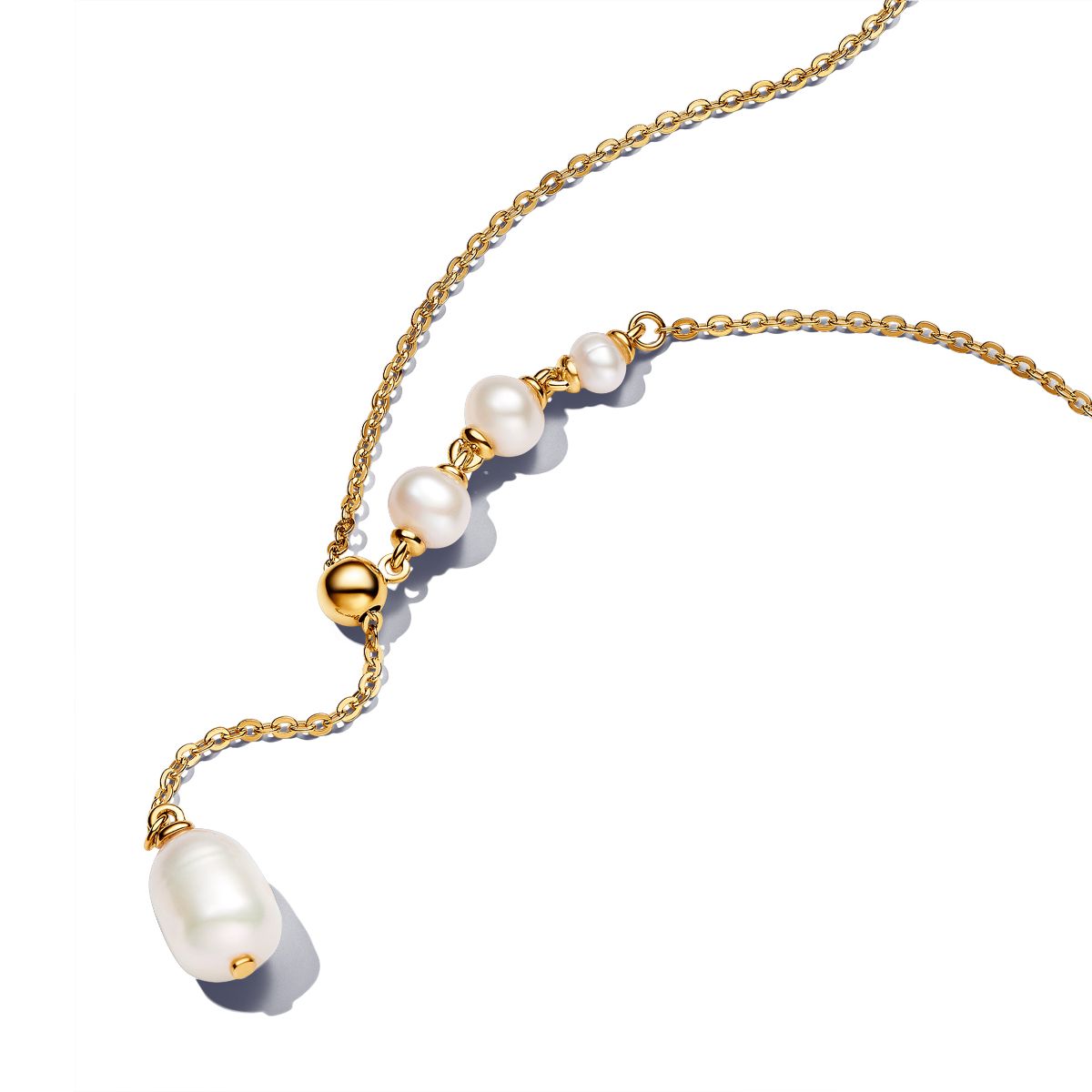 Pandora Essence 14k Gold plated pearl necklace 363259C01 65 watchesonline