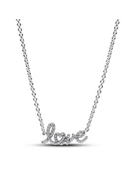 Pandora Moments Sparkling Handwritten Love Collier Necklace Sterling silver necklace 393076C01-45