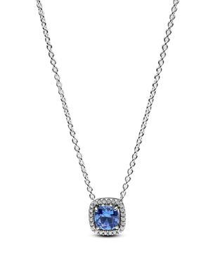 Pandora Timeless silver halo necklace blue 393560C01-45