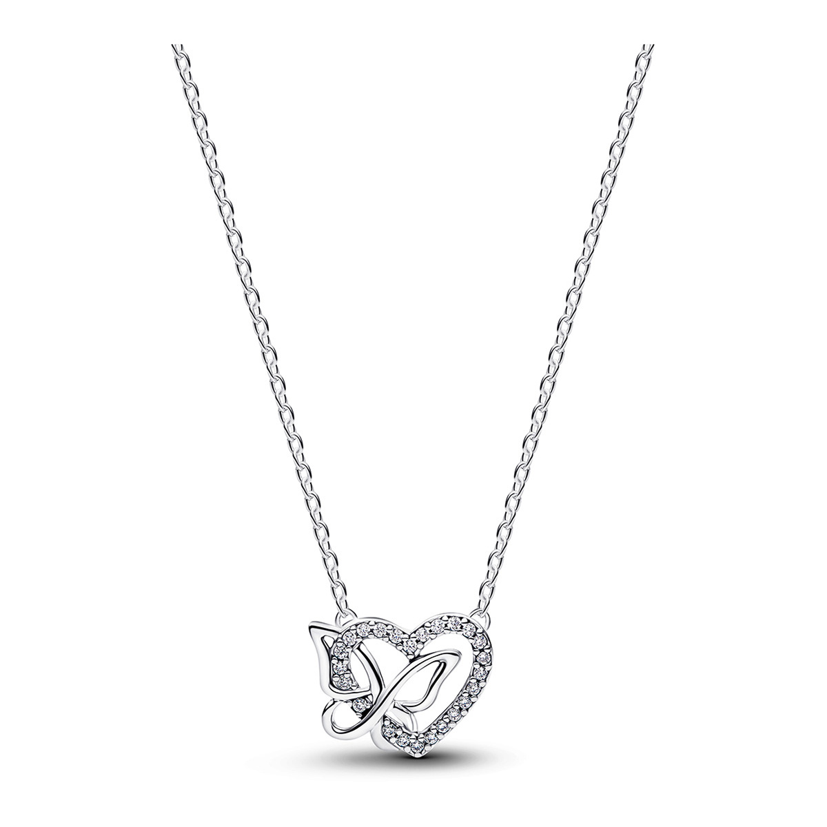 Pandora Moments heart necklace silver 394477C01-45