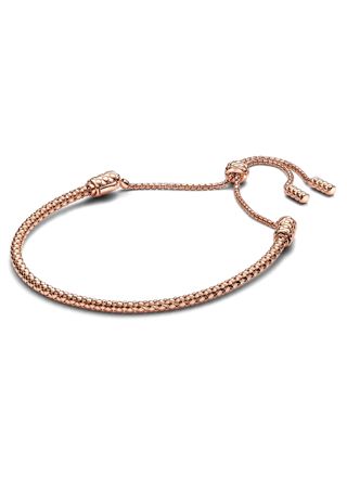 Pandora Moments Studded chain 14k rose gold-plated sliding bracelet 583090C00-2