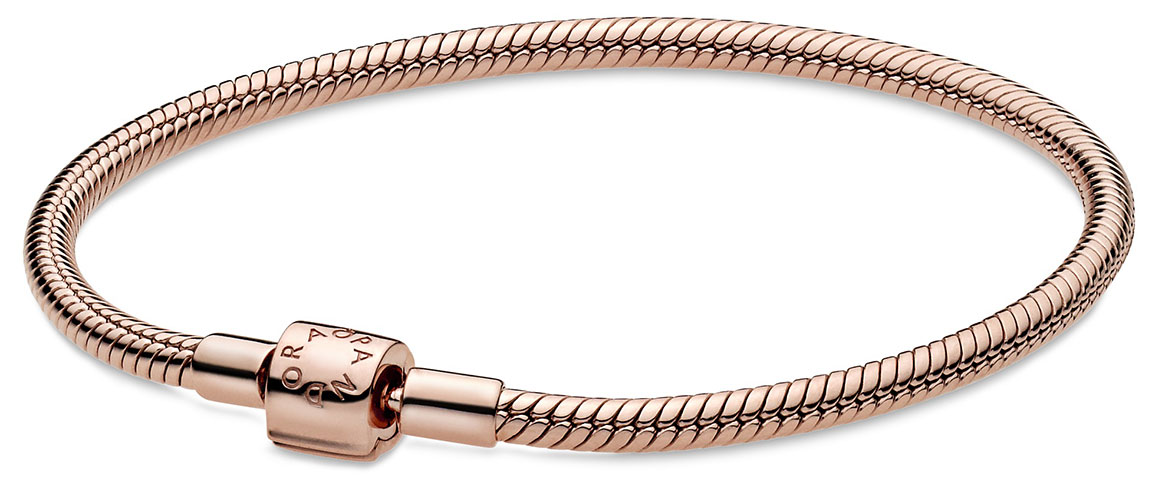 Pandora Moments Barrel Clasp Snake Chain Bracelet 588781C00-20