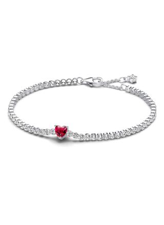 Pandora Timeless Red Sparkling Heart Sterling silver heart bracelet 590041C02