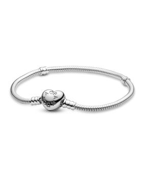 Pandora Moments Heart Clasp Snake Chain bracelet 590719