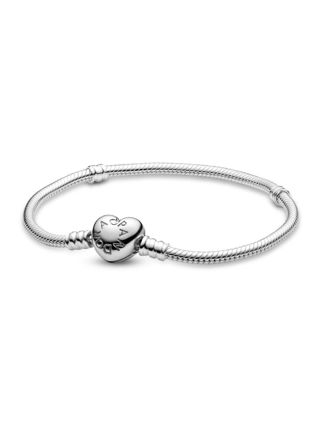 Pandora Moments Heart Clasp Snake Chain bracelet 590719