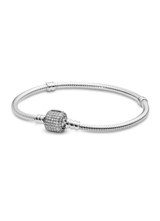 Pandora Moments Sparkling Pave Clasp Snake Chain bracelet 590723CZ