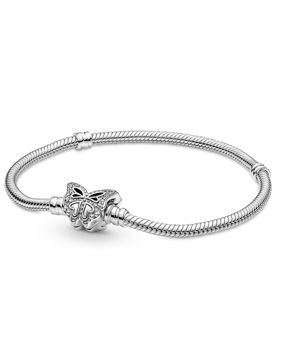 Pandora Moments Butterfly Clasp Snake Chain Bracelet 590782C01