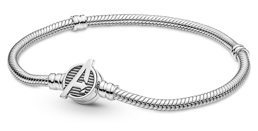 Pandora Marvel x Pandora The Avengers Logo Clasp Snake Chain Bracelet 590784C00