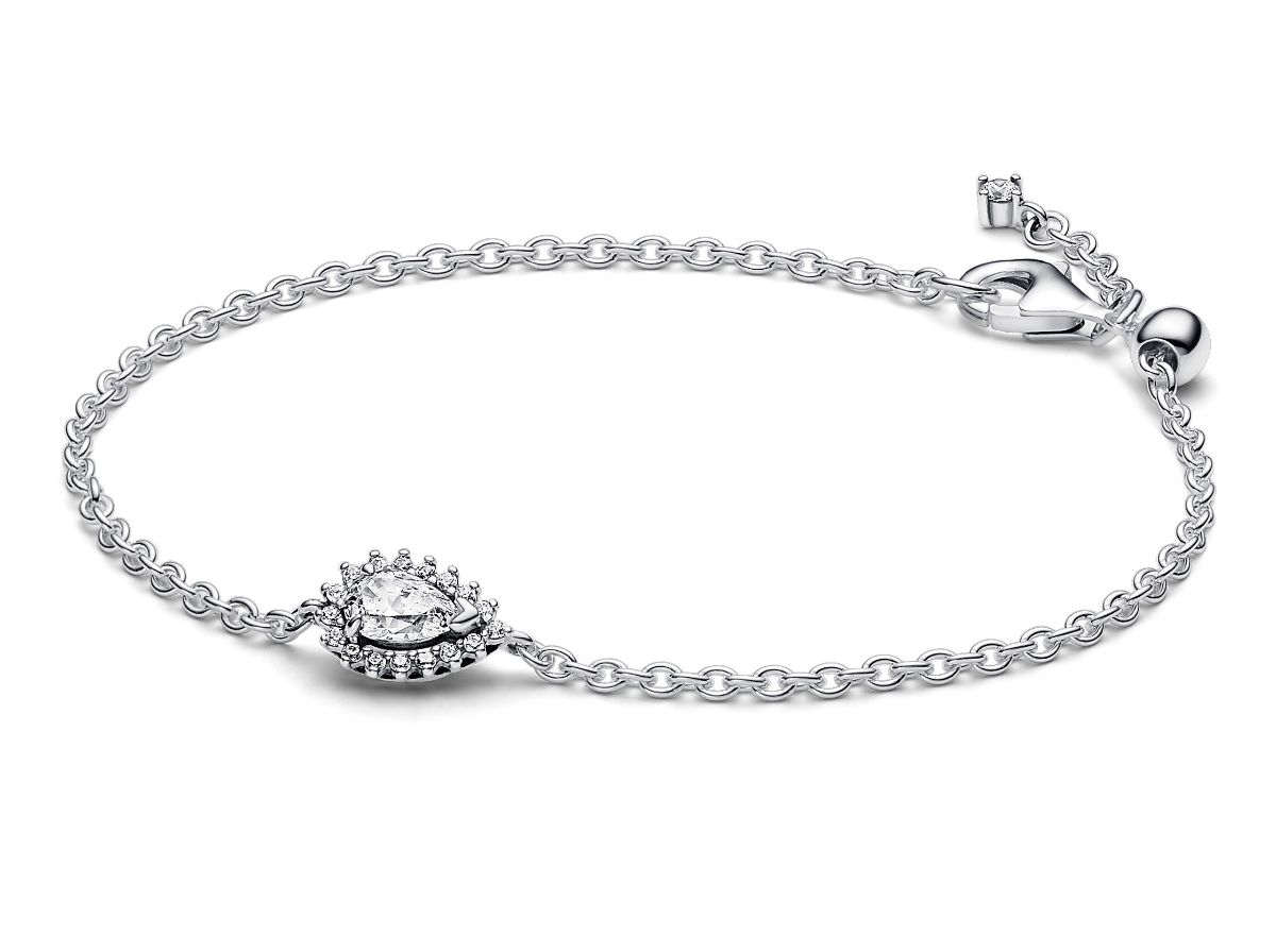 Pandora Timeless Sparkling Pear Halo Sterling silver bracelet