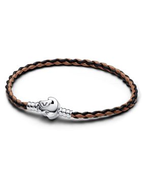 Pandora Disney x Pandora The Lion King Clasp Sterling silver brown leather bracelet 593361C01
