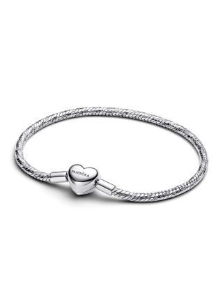 Pandora Moments Silver Bracelet with Heart-Shaped Clasp 594236C00