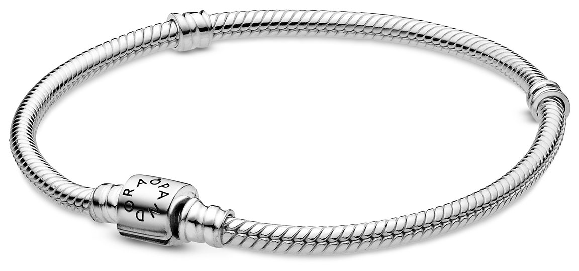 Pandora Moments Barrel Clasp Snake Chain Bracelet 598816C00