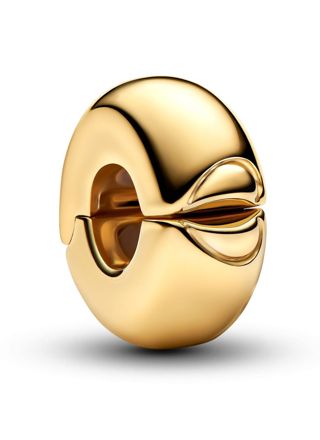 Pandora Moments goldplated round clip charm 763678C00