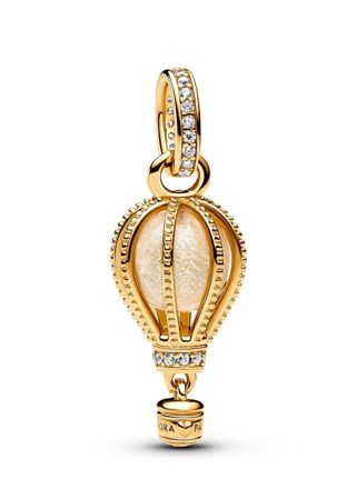 Pandora Moments Sparkling Clear Hot Air Balloon 14k Gold-plated Glass Cubic Zirconia Clear charm 769434C01
