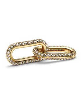 Pandora ME 14k Gold-Plates Double Link with Clear CZ charm 769660C01