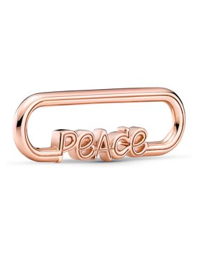 Pandora Me Charm Styling Peace Word Link 14k Rose Gold-Plated 789698C00
