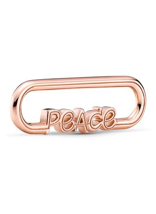 Pandora Me Charm Styling Peace Word Link 14k Rose Gold-Plated 789698C00