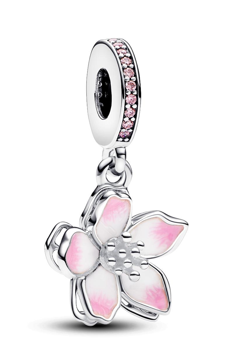 Pandora Timeless Cherry Blossom Sterling Silver enamel pendantcharm 790667C01