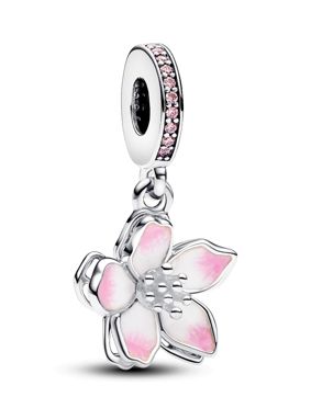Pandora Timeless Cherry Blossom Sterling Silver enamel pendantcharm 790667C01