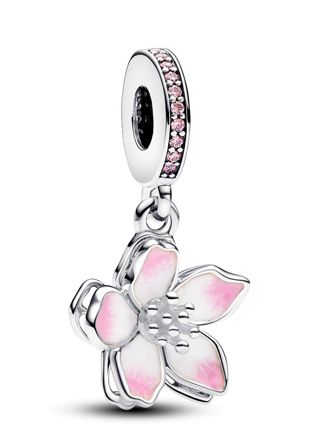 Pandora Timeless Cherry Blossom Sterling Silver enamel pendantcharm 790667C01