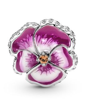 Pandora Moments Pink Pansy Flower charm 790777C01