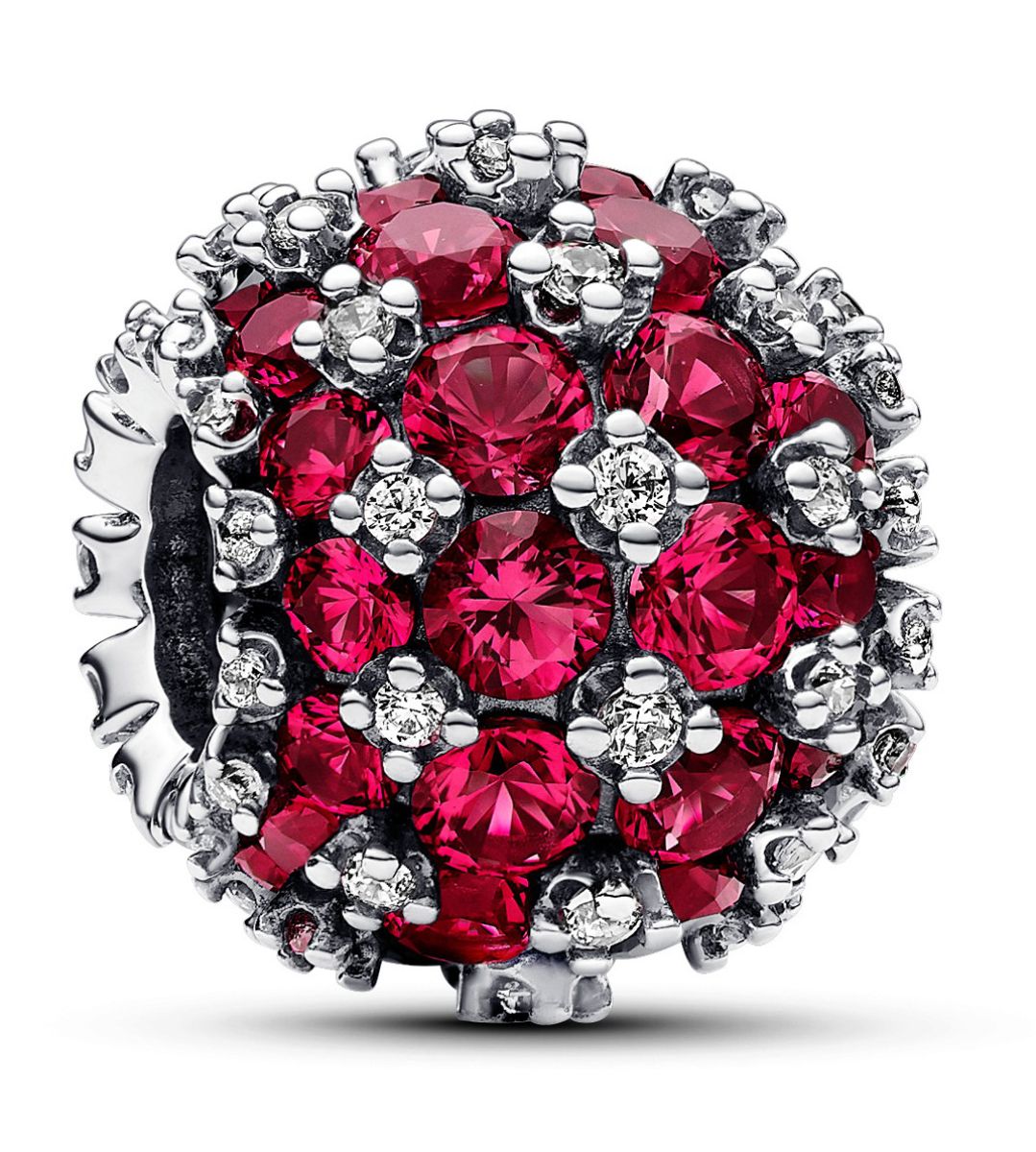 Pandora Moments Sparkling Pavé Round Pink Charm Sterling silver