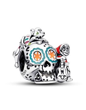 Pandora Disney x Pandora Pixar Halloween Glow-in-the-dark Coco Miguel & Dante Skull charm 792817C01