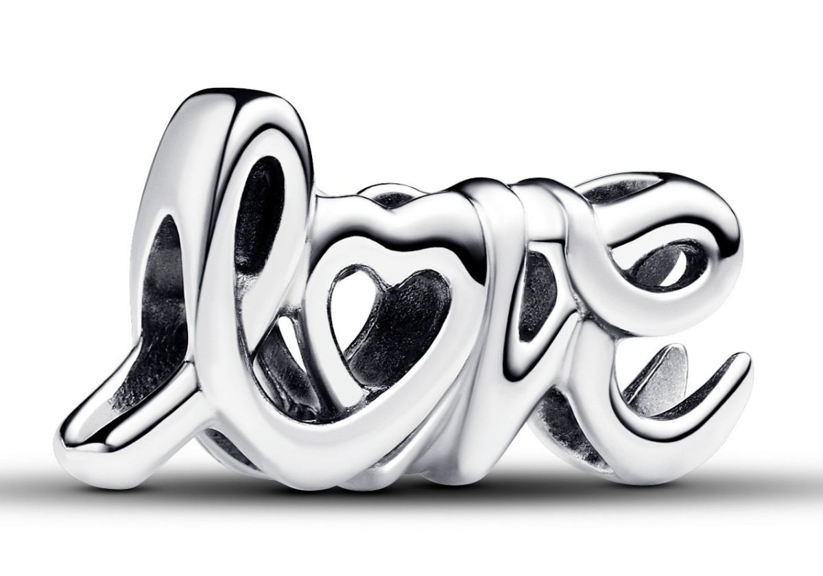 Necklace Pandora Love Script Charm Pandora Moments - Main Image