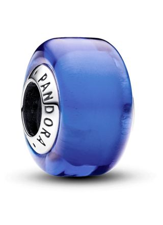 Pandora Moments Blue Mini Murano Glass Charm Sterling silver charm 793105C00