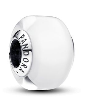 Pandora Moments White Mini Murano Glass Charm Sterling silver charm 793118C00
