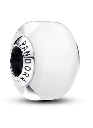Pandora Moments White Mini Murano Glass Charm Sterling silver charm 793118C00