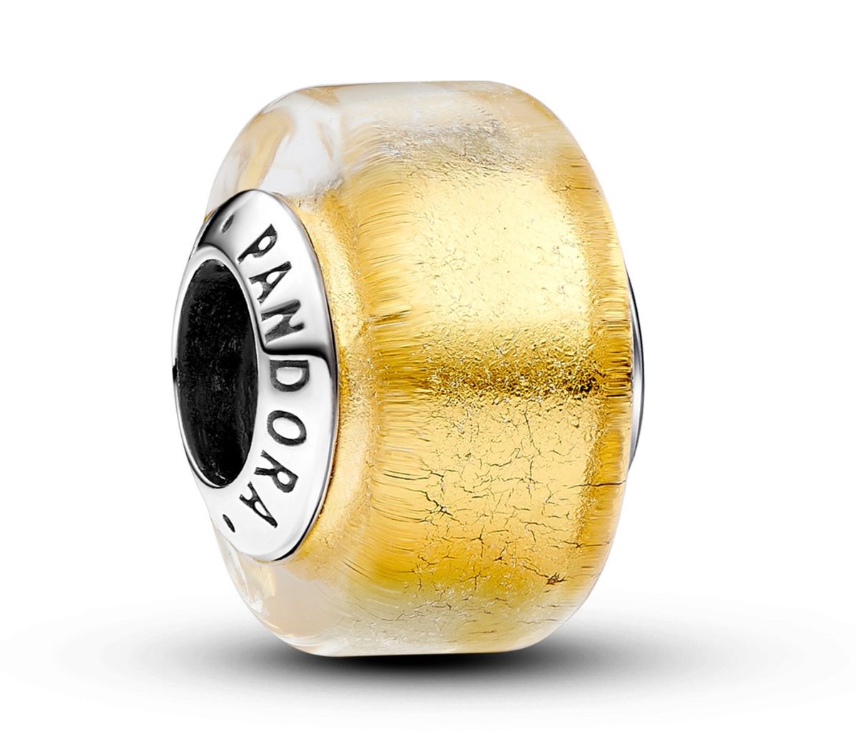 Pandora Moments Golden Mini Murano Glass Charm Sterling silver Glass Golden charm 793353C00