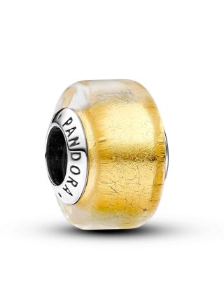 Pandora Moments Golden Mini Murano Glass Charm Sterling silver Glass Golden charm 793353C00