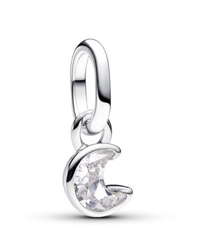 Pandora ME Sparkling Moon Sterling silver Cubic Zirconia Clear charm 793364C01