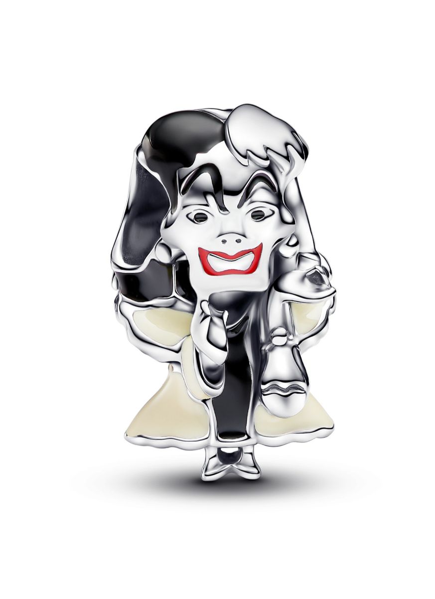 Pandora Disney x Pandora Disney Villains Cruella De Vil sterling silver charm with black, red and beige enamel 793424C01