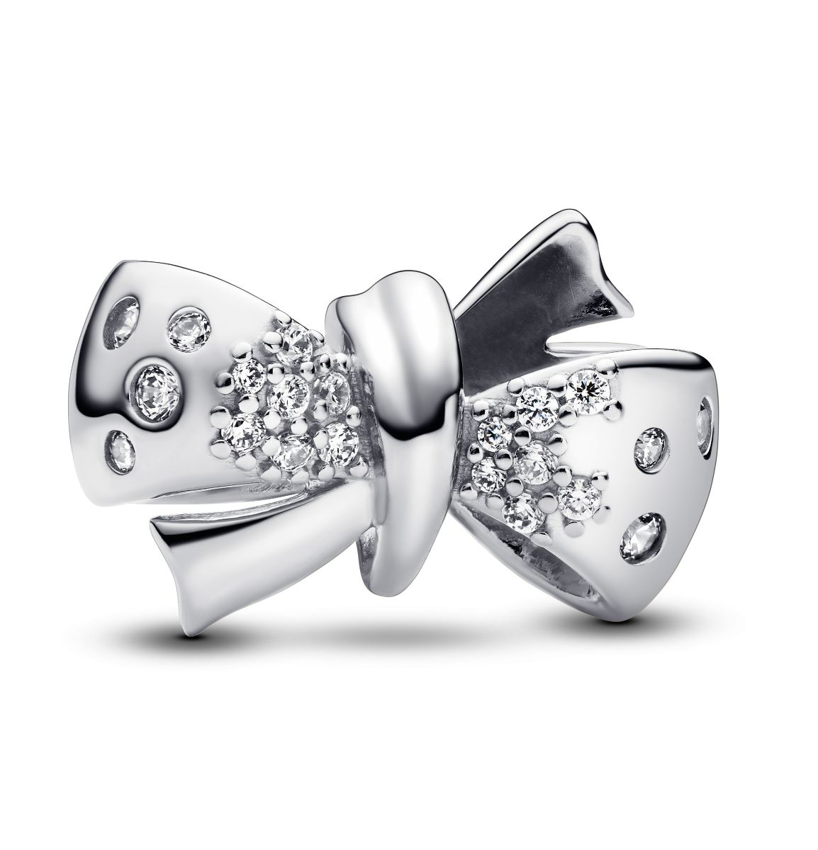 Pandora Moments Bow sterling silver charm clear cz 793442C01