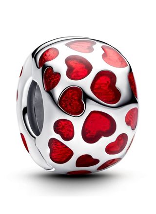 Pandora Moments charm red hearts clip charm 793679C01